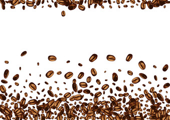 Dark EspressoCoffee Drawn Vector White
