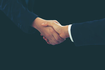 Close up on hands Business handshake investment successful