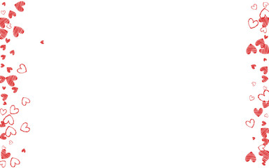 Red Hearts Vector White Backgound. Wedding Heart