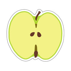 fresh fruit stickers with black boarder