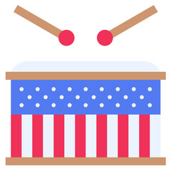 Drum icon,  Fourth of July related vector