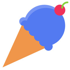 Ice cream cone icon,  Fourth of July related vector