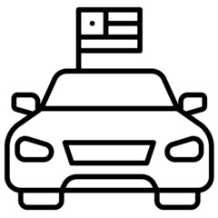 Car icon,  Fourth of July related vector