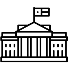 White House icon,  Fourth of July related vector