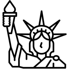 Statue of Liberty icon,  Fourth of July related vector © lukpedclub