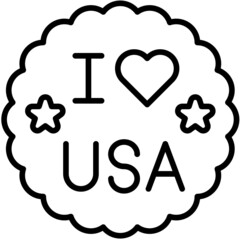 Badge icon,  Fourth of July related vector