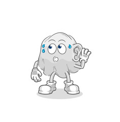 ghost eavesdropping vector. cartoon character