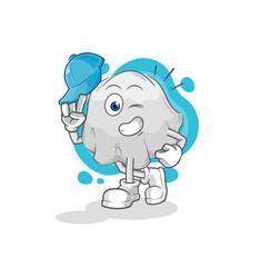 ghost young boy character cartoon