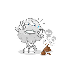 ghost with stinky waste illustration. character vector