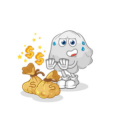 ghost refuse money illustration. character vector