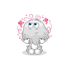 ghost shy vector. cartoon character