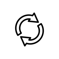 Circle arrow icon vector. suitable for refresh icon, update, ui-ux, web, website, start up, pixel perfect. line icon style. Simple design illustration editable