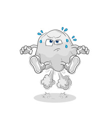 ghost fart jumping illustration. character vector