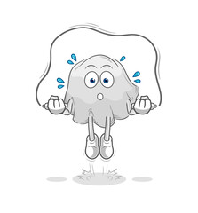 ghost jump rope exercise. character vector