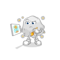 ghost traditional painter cartoon character vector