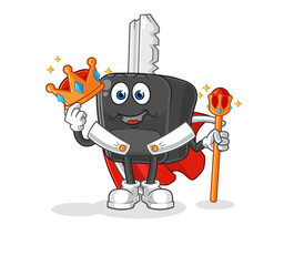car key king vector. cartoon character