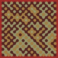 Multicolor truchet tiling connections illustration