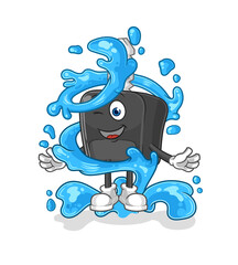 car key fresh with water mascot. cartoon vector