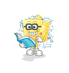 butter geek cartoon. cartoon mascot vector
