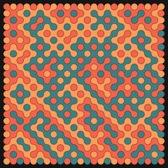 Multicolor truchet tiling connections illustration