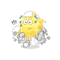 butter running illustration. character vector