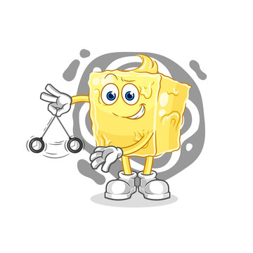 recommend clip art: butter hypnotizing cartoon. cartoon mascot vector