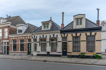 Facades of houses in Groningen, The Netherlands.