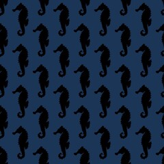 Summer seamless seahorse pattern for fabrics and kids and wrapping paper and textiles and gifts