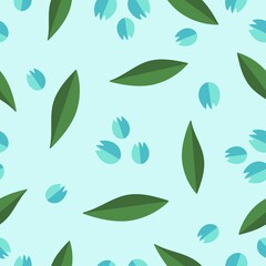floral vector abstract lily of the valley pattern