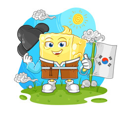 Obraz na płótnie Canvas butter korean culture vector. cartoon character