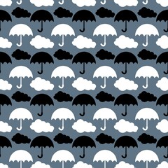 Autumn seamless umbrella pattern for fabrics and textiles and packaging and wrapping paper and kids