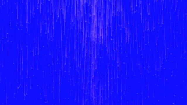 Beautiful Abstract Glitters Rain Falling On Blue Background 4K Animation Stock Footage .