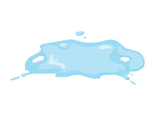 Water spill. Blue water drop and water spill. 