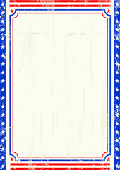 American old vintage border frame.
A vintage american poster with an empty frame for your message.