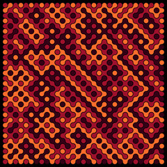 Multicolor truchet tiling connections illustration