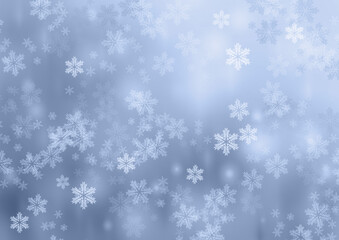 Naklejka na ściany i meble Christmas soft background with snowflakes