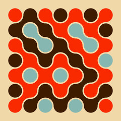 Multicolor truchet tiling connections illustration