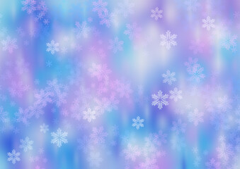 Soft snowfall random background. Digital illustration.