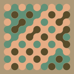 Multicolor truchet tiling connections illustration