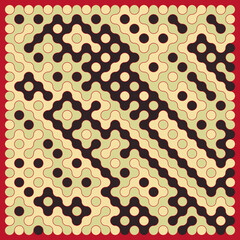 Multicolor truchet tiling connections illustration