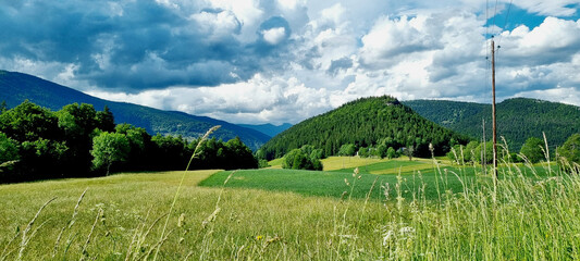 Le plateau du Vercors vu depuis les crêtes de la Molière 