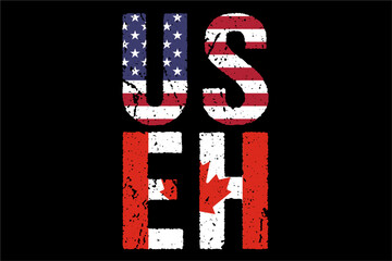 USEH America Canada Day Flag T-Shirt