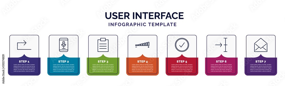 Poster infographic template with icons and 7 options or steps. infographic for user interface concept. incl