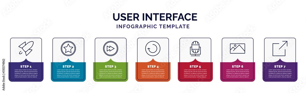 Poster infographic template with icons and 7 options or steps. infographic for user interface concept. incl