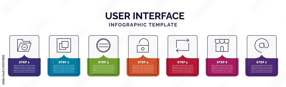 Poster infographic template with icons and 7 options or steps. infographic for user interface concept. incl