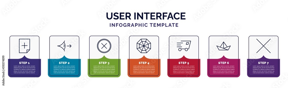 Poster infographic template with icons and 7 options or steps. infographic for user interface concept. incl