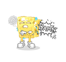 sponge very pissed off illustration. character vector