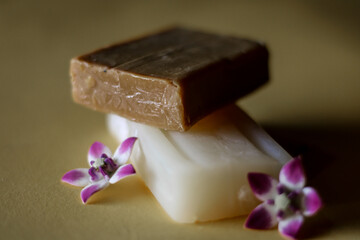 Natural neem handmade soap bars with flowers,spa organic soap,eco-friendly products,