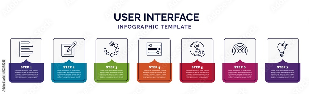 Poster infographic template with icons and 7 options or steps. infographic for user interface concept. incl