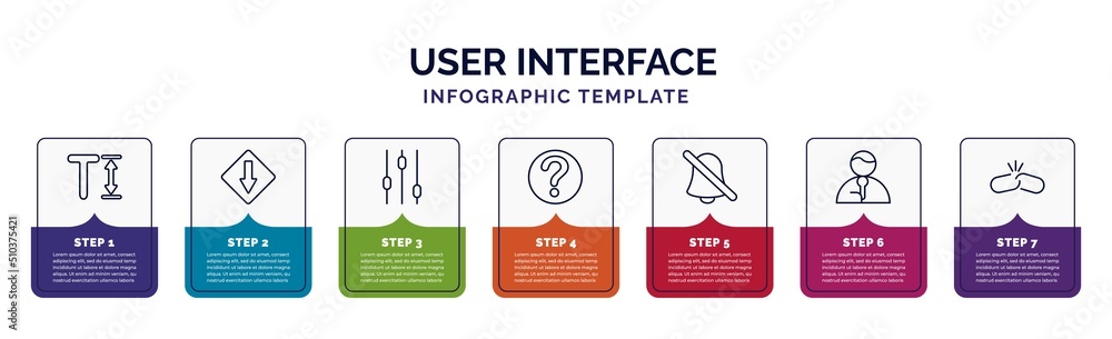 Poster infographic template with icons and 7 options or steps. infographic for user interface concept. incl